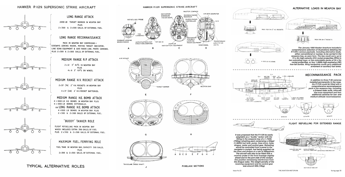 P1129 cutaway diagram (detail and cross-sectional views)